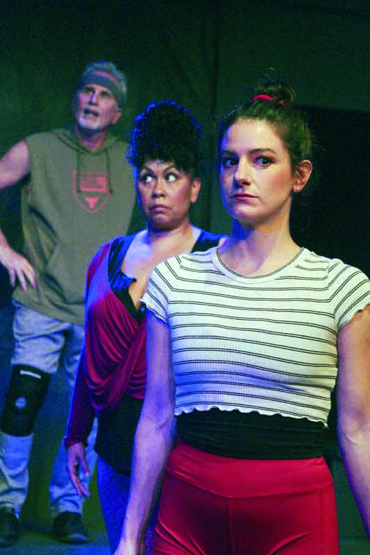 Photo by Eric Chazankin CHOREOGRAPHED Actors Mike Pavone, Serena Elize Flores and Abbey Lee (left to right) appear in a local production of Clare Barron’s play about a preteen competitive dance troupe.