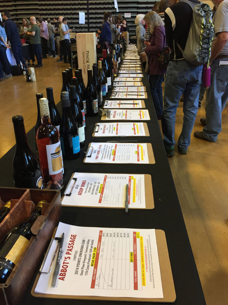 garagiste festival sonoma, wine-only silent auction