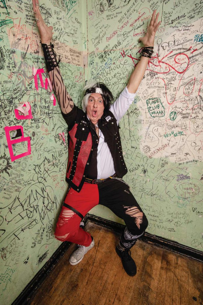 Argo Thompson, aka Riff Raff, air guitarist