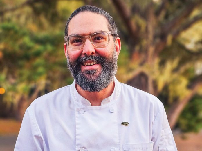 Chef Les Goodman from Mable's, a new restaurant in Marshall, California